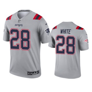 New England Patriots James White Gray Inverted Legend Jersey