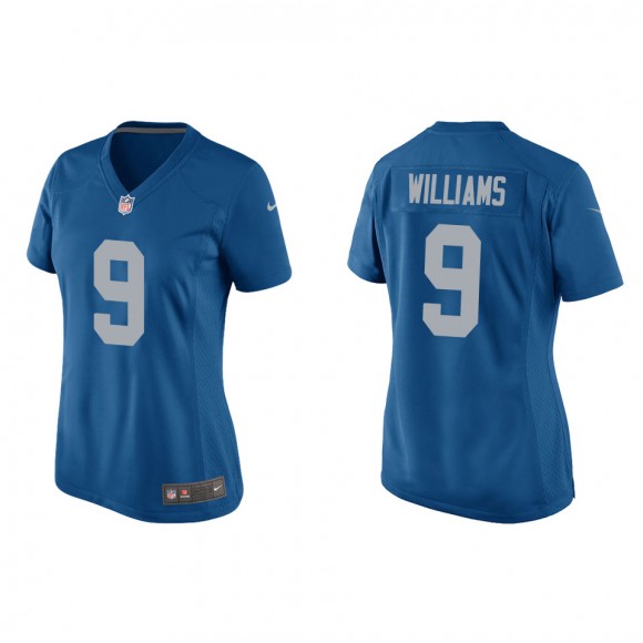 Women's Lions Jameson Williams Blue Throwback Game Jersey