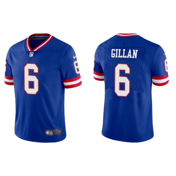 Men's New York Giants Jamie Gillan Royal Classic Vapor Limited Jersey