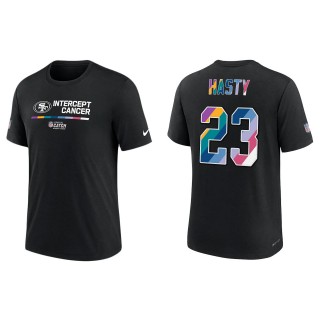JaMycal Hasty San Francisco 49ers Black 2022 NFL Crucial Catch Performance T-Shirt