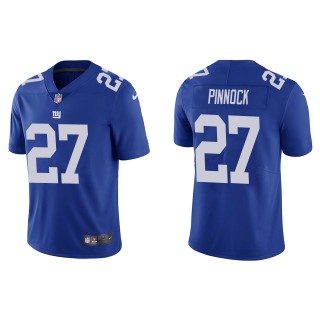 Men's New York Giants Jason Pinnock Blue Vapor Limited Jersey