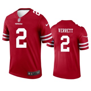 San Francisco 49ers Jason Verrett Scarlet Legend Jersey - Men's