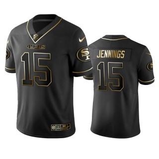 49ers Jauan Jennings Black Golden Edition Vapor Limited Jersey