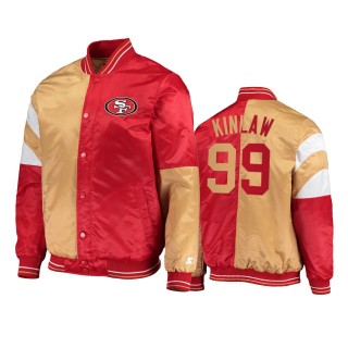 49ers Javon Kinlaw Scarlet Gold Split Jacket
