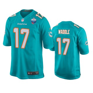 Miami Dolphins Jaylen Waddle Aqua 2021 London Games Patch Game Jersey