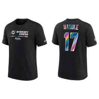 Jaylen Waddle Miami Dolphins Black 2022 NFL Crucial Catch Performance T-Shirt
