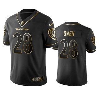 Jayson Oweh Ravens Black Golden Edition Vapor Limited Jersey