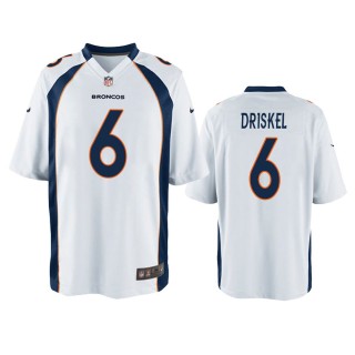 Denver Broncos Jeff Driskel White Game Jersey