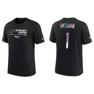 Jeff Okudah Detroit Lions Black 2022 NFL Crucial Catch Performance T-Shirt