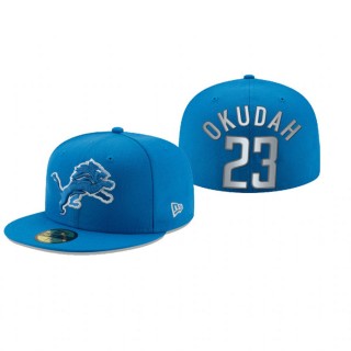 Detroit Lions Jeff Okudah Blue Omaha 59FIFTY Fitted Hat