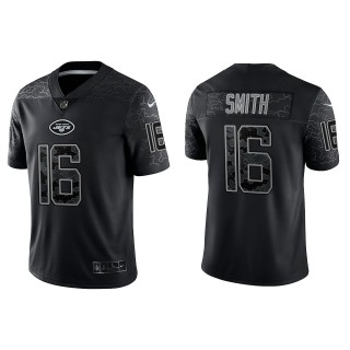 Jeff Smith New York Jets Black Reflective Limited Jersey