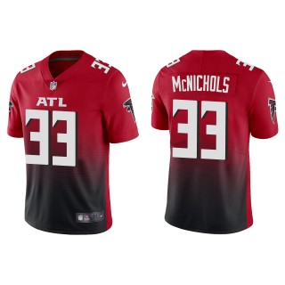 Men's Atlanta Falcons Jeremy McNichols Red Alternate Vapor Limited Jersey