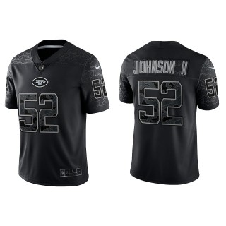Jermaine Johnson II New York Jets Black Reflective Limited Jersey