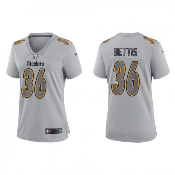 Jerome Bettis Women's Pittsburgh Steelers Gray Atmosphere Fashion Game Jersey