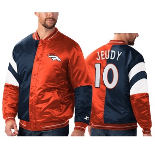 Broncos Jerry Jeudy Orange Navy Split Jacket