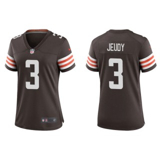 Women's Jerry Jeudy Browns Brown Game Jersey