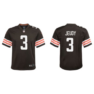 Youth Jerry Jeudy Browns Brown Game Jersey