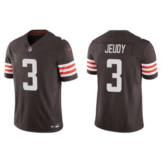 Men's Jerry Jeudy Browns Brown Vapor F.U.S.E. Limited Jersey
