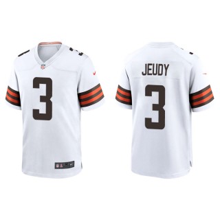 Men's Jerry Jeudy Browns White Game Jersey