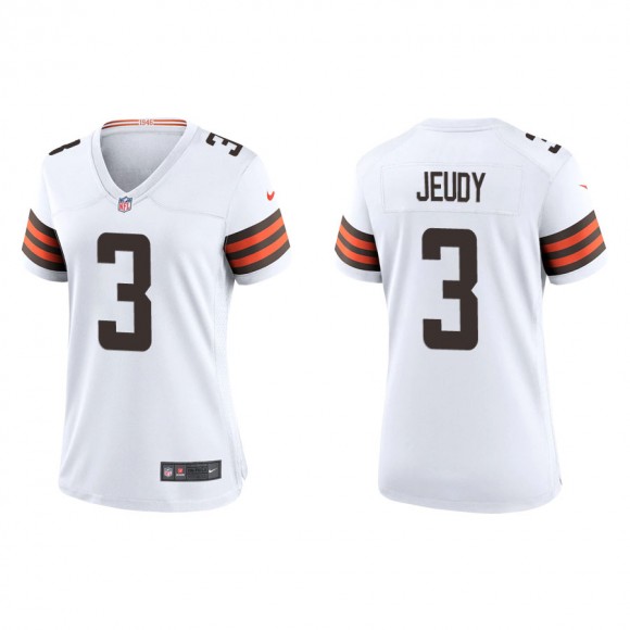 Women's Jerry Jeudy Browns White Game Jersey