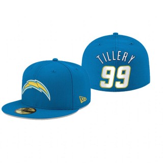 Los Angeles Chargers Jerry Tillery Powder Blue Omaha 59FIFTY Fitted Hat