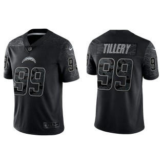 Jerry Tillery Los Angeles Chargers Black Reflective Limited Jersey