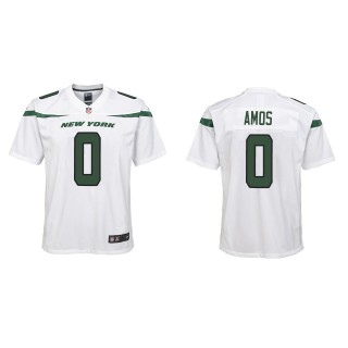 Youth Adrian Amos Jets White Game Jersey