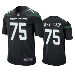 New York Jets Alijah Vera-Tucker Black 2021 NFL Draft Game Jersey