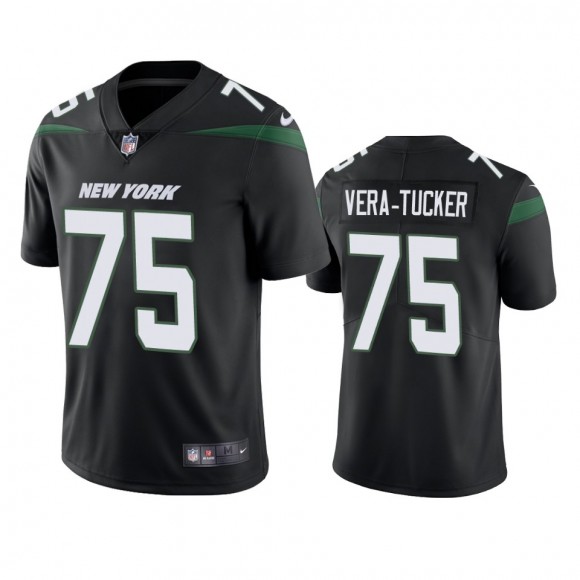New York Jets Alijah Vera-Tucker Black 2021 NFL Draft Vapor Limited Jersey