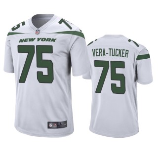 New York Jets Alijah Vera-Tucker White 2021 NFL Draft Game Jersey