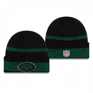 New York Jets Black 2021 NFL Sideline Tech Cuffed Knit Hat