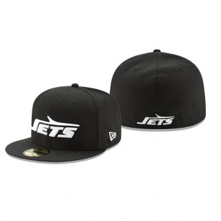New York Jets Black Omaha Classic Logo 59FIFTY Fitted Hat