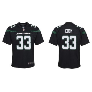 Youth Dalvin Cook Jets Black Game Jersey