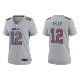 Jim Kelly Women's Buffalo Bills Gray Atmosphere Fashion Game Jersey