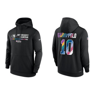Jimmy Garoppolo San Francisco 49ers Black 2022 NFL Crucial Catch Therma Performance Pullover Hoodie