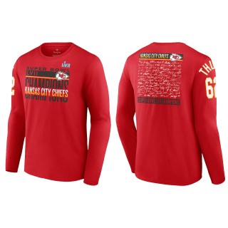 Joe Thuney Kansas City Chiefs Red Super Bowl LVII Champions Signature Roster Long Sleeve T-Shirt