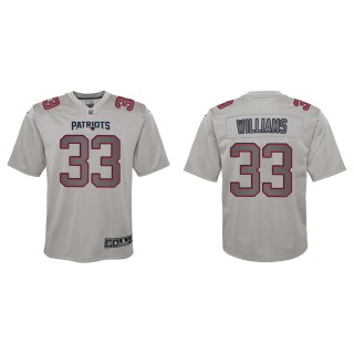 Joejuan Williams Youth New England Patriots Gray Atmosphere Game Jersey