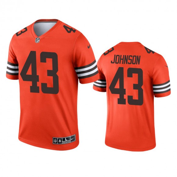 Cleveland Browns John Johnson Orange Inverted Legend Jersey