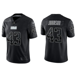 John Johnson Cleveland Browns Black Reflective Limited Jersey