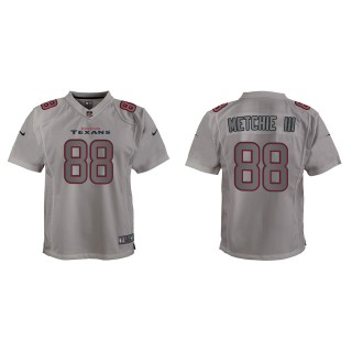 John Metchie III Youth Houston Texans Gray Atmosphere Game Jersey