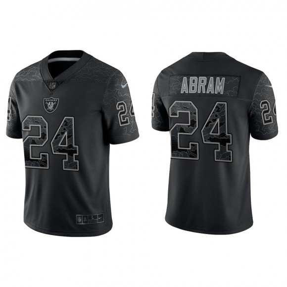 Johnathan Abram Las Vegas Raiders Black Reflective Limited Jersey