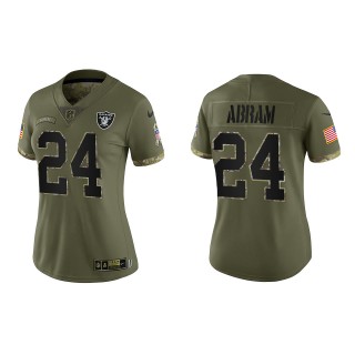 Johnathan Abram Women's Las Vegas Raiders Olive 2022 Salute To Service Limited Jersey