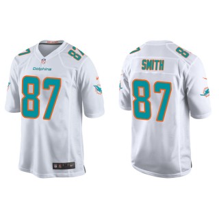 Men's Jonnu Smith Dolphins White Game Jersey