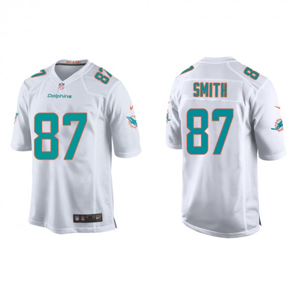 Youth Jonnu Smith Dolphins White Game Jersey