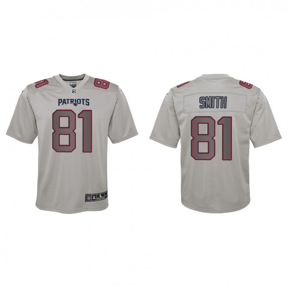 Jonnu Smith Youth New England Patriots Gray Atmosphere Game Jersey