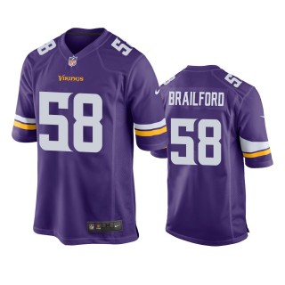 Minnesota Vikings Jordan Brailford Purple Game Jersey