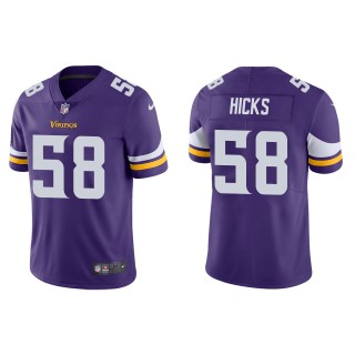 Men's Minnesota Vikings Jordan Hicks Purple Vapor Limited Jersey