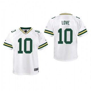 Youth Green Bay Packers Jordan Love Game Jersey - White