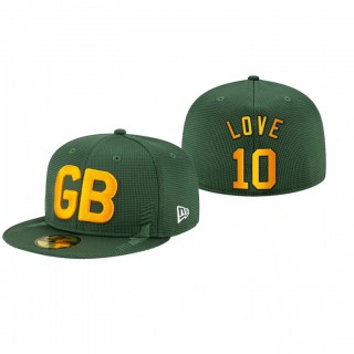 Green Bay Packers Jordan Love Green 2021 NFL Sideline Alt Logo Hat