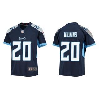 Jordan Wilkins Youth Tennessee Titans Navy Game Jersey